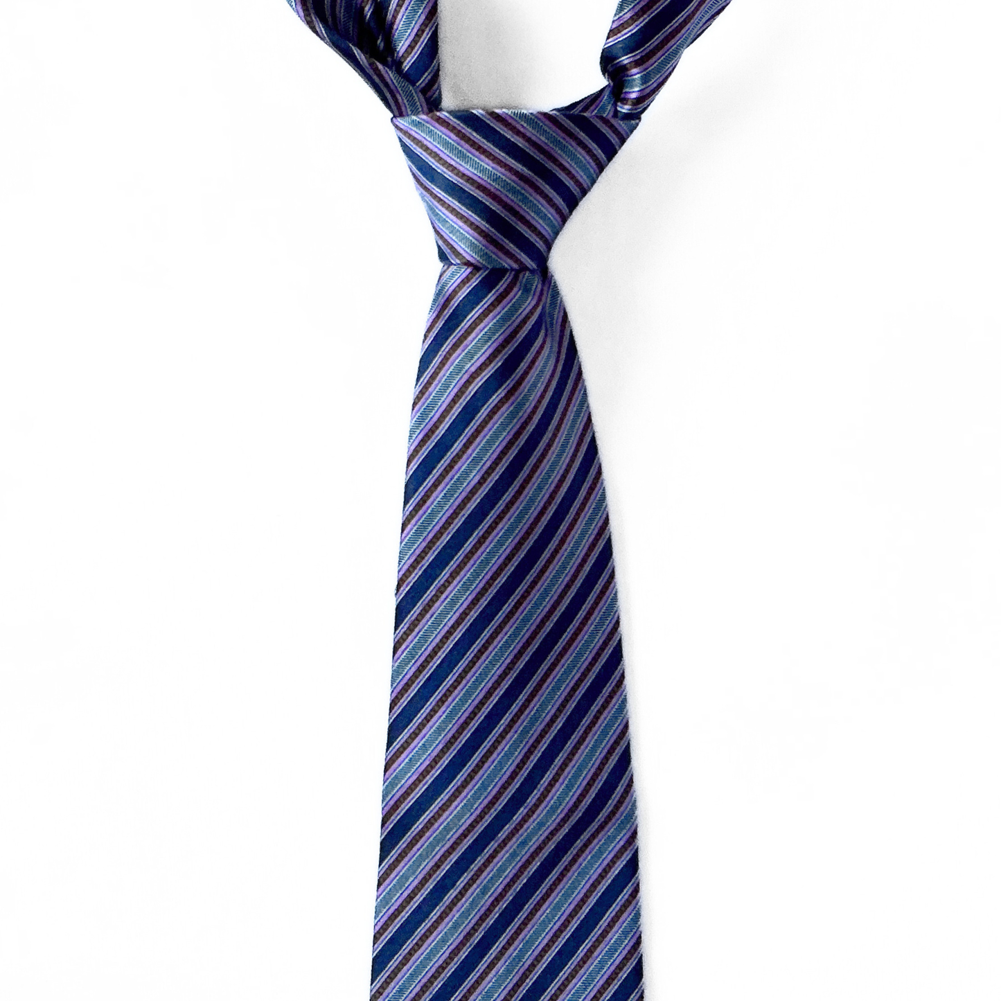 Stefano Ricci Multi Striped Tie in Blue / Purple / Red / Navy