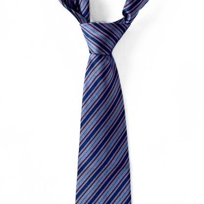 Stefano Ricci Multi Striped Tie in Blue / Purple / Red / Navy