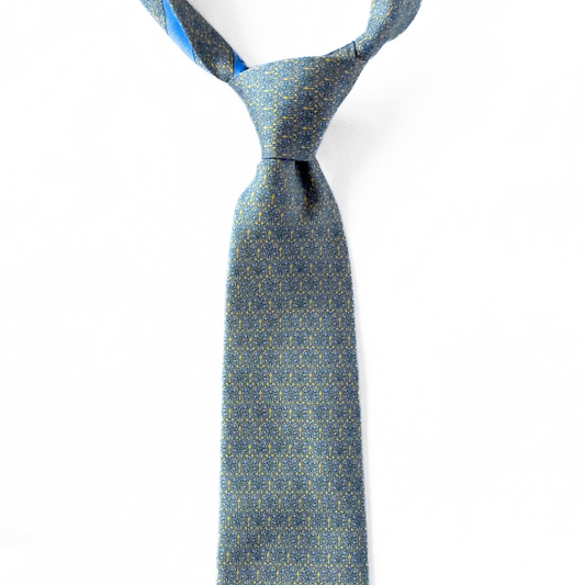 Salvatore Ferragamo Patterned Tie in Yellow / Baby Blue