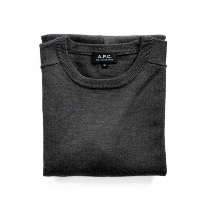 A.P.C. Alpaca Sweater in Cocoa / Brown / Blue