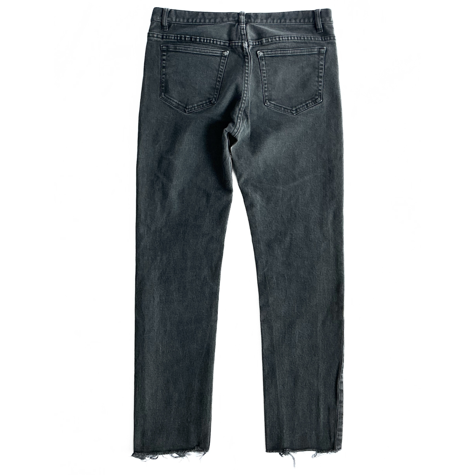 A.P.C. Distressed Petit Standard Jeans in Charcoal Black