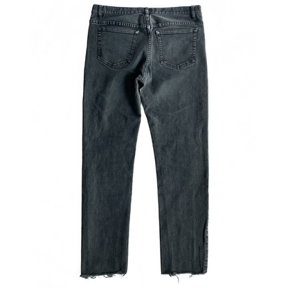 A.P.C. Distressed Petit Standard Jeans in Charcoal Black