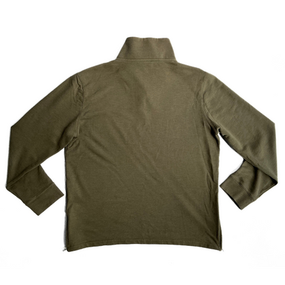 APC Half Zip Sweatshirt in Military Green