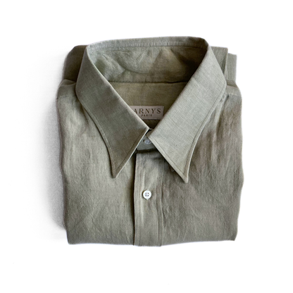 Arnys Paris Linen Shirt in Military Green