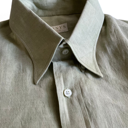 Arnys Paris Linen Shirt in Military Green