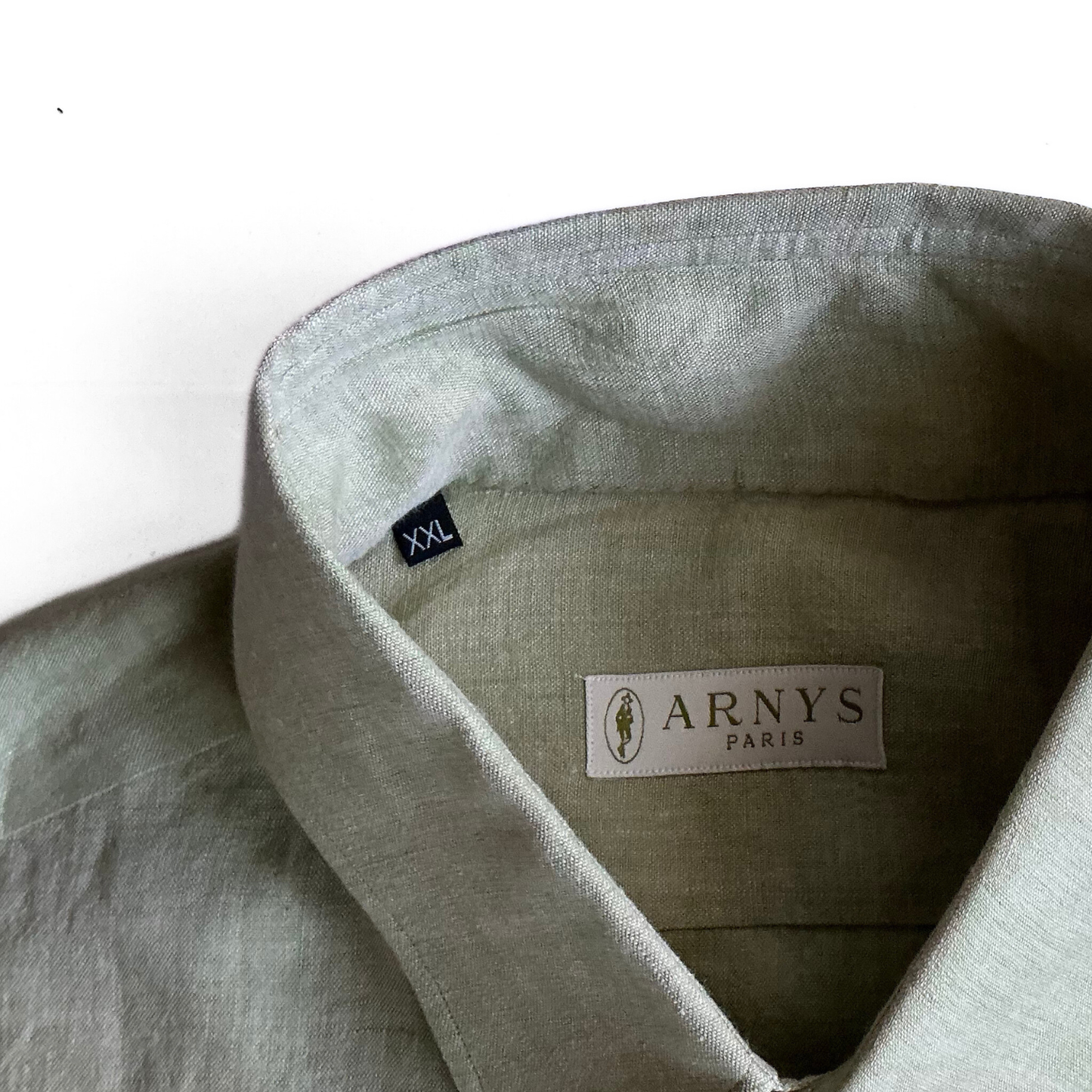 Arnys Paris Linen Shirt in Military Green