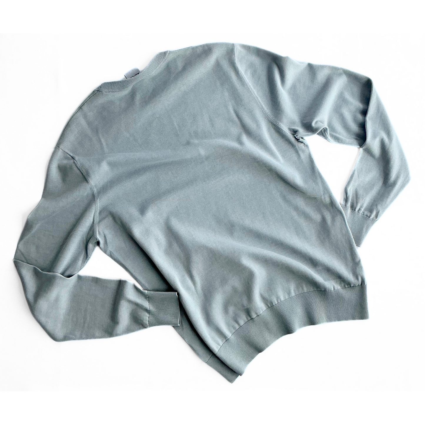 Aspesi Cotton Sweater Light Baby Blue Folded Size Tag Italian Design