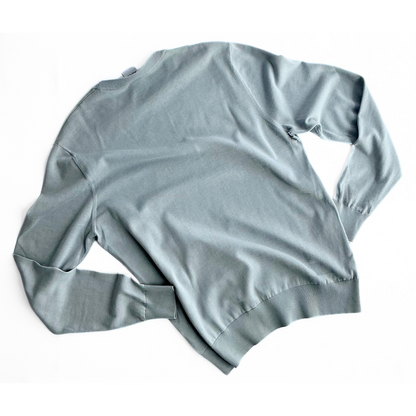 Aspesi Cotton Sweater Light Baby Blue Folded Size Tag Italian Design