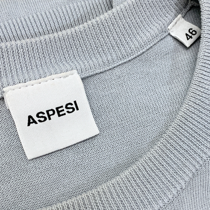 Aspesi Cotton Sweater Light Baby Blue Folded Size Tag Italian Design