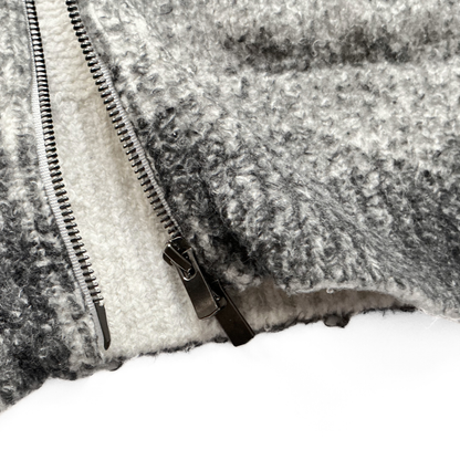 Avant Toi Full Zip Sweater in Smoke Ombre