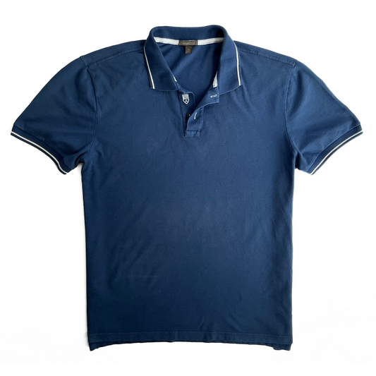 Avon Celli Pique Polo Shirt in Mediterranean Blue / White
