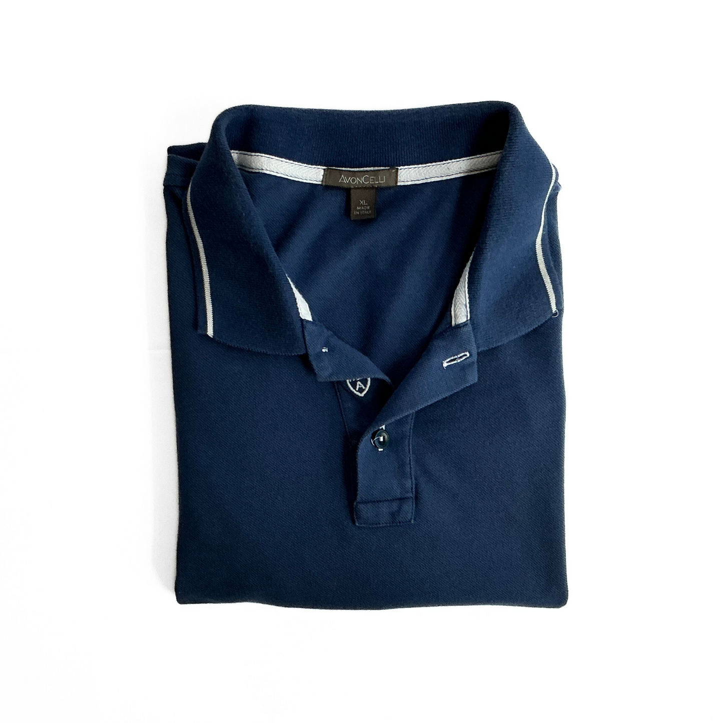 Avon Celli Pique Polo Shirt in Mediterranean Blue / White
