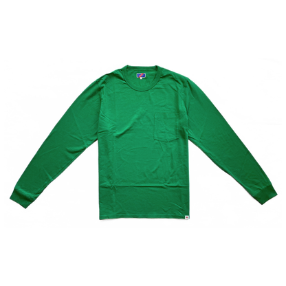Best Made Co. Pocket Longsleeve T-Shirt in Parakeet Green