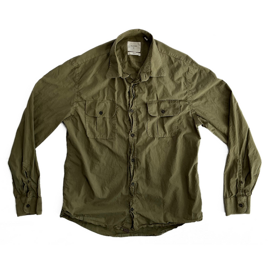 Billy Reid Safari Shirt in Military Green