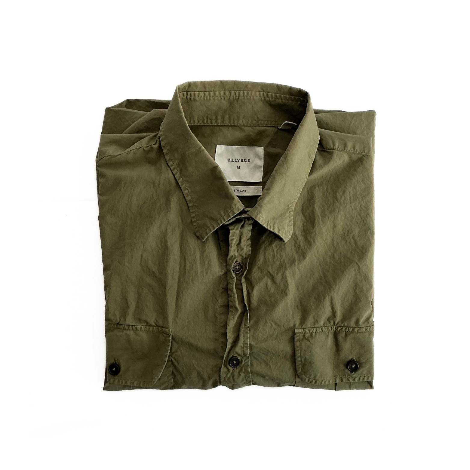 Billy Reid Safari Shirt in Military Green