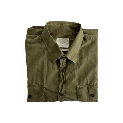 Billy Reid Safari Shirt in Military Green