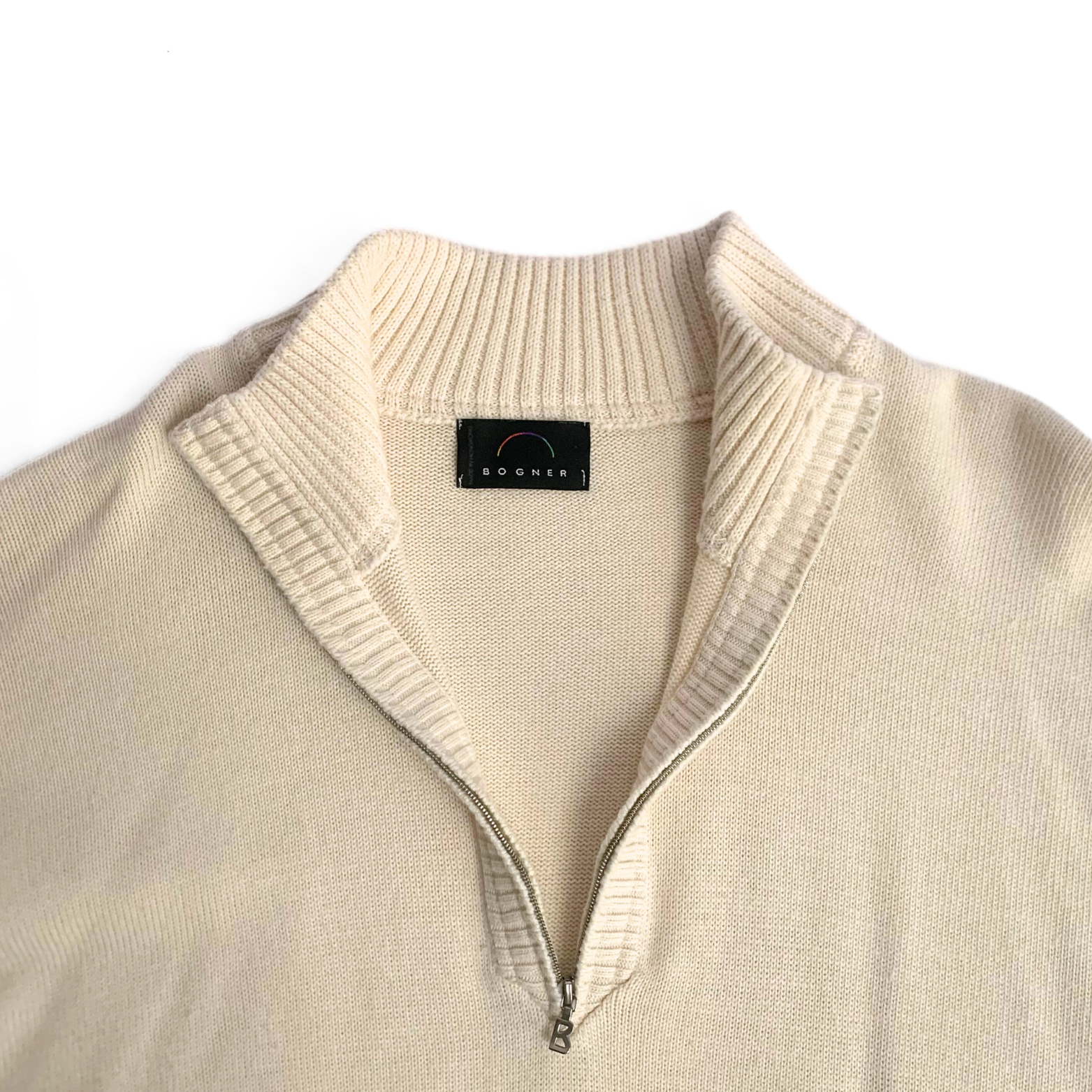 Bogner Half Zip Sweater Cream Rare