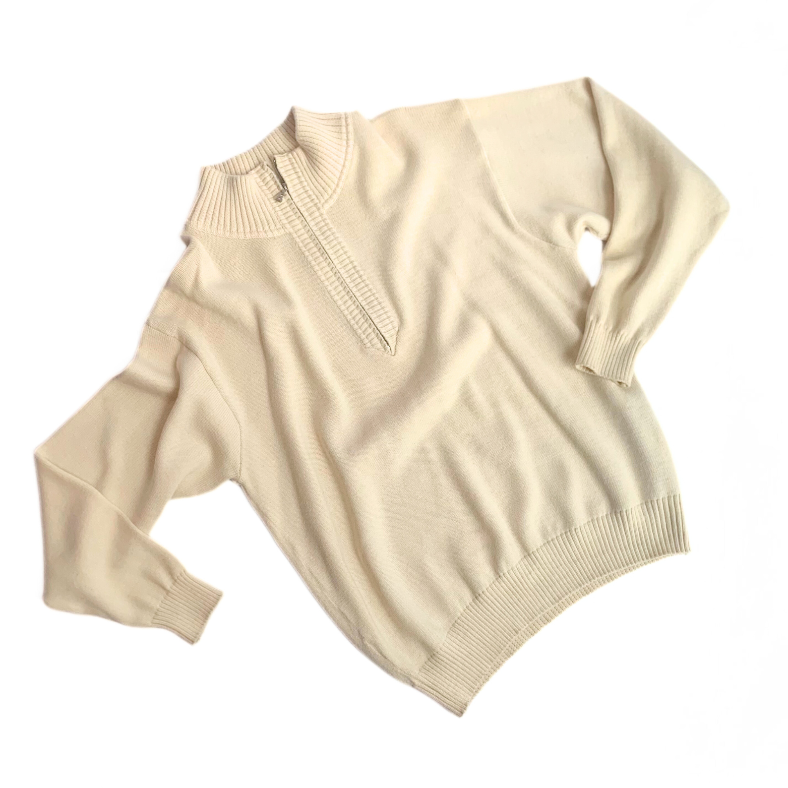 Bogner Half Zip Sweater Cream Rare