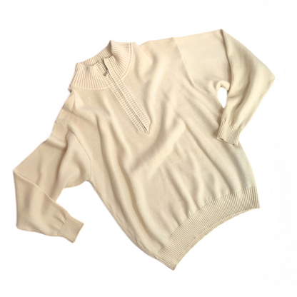Bogner Half Zip Sweater Cream Rare