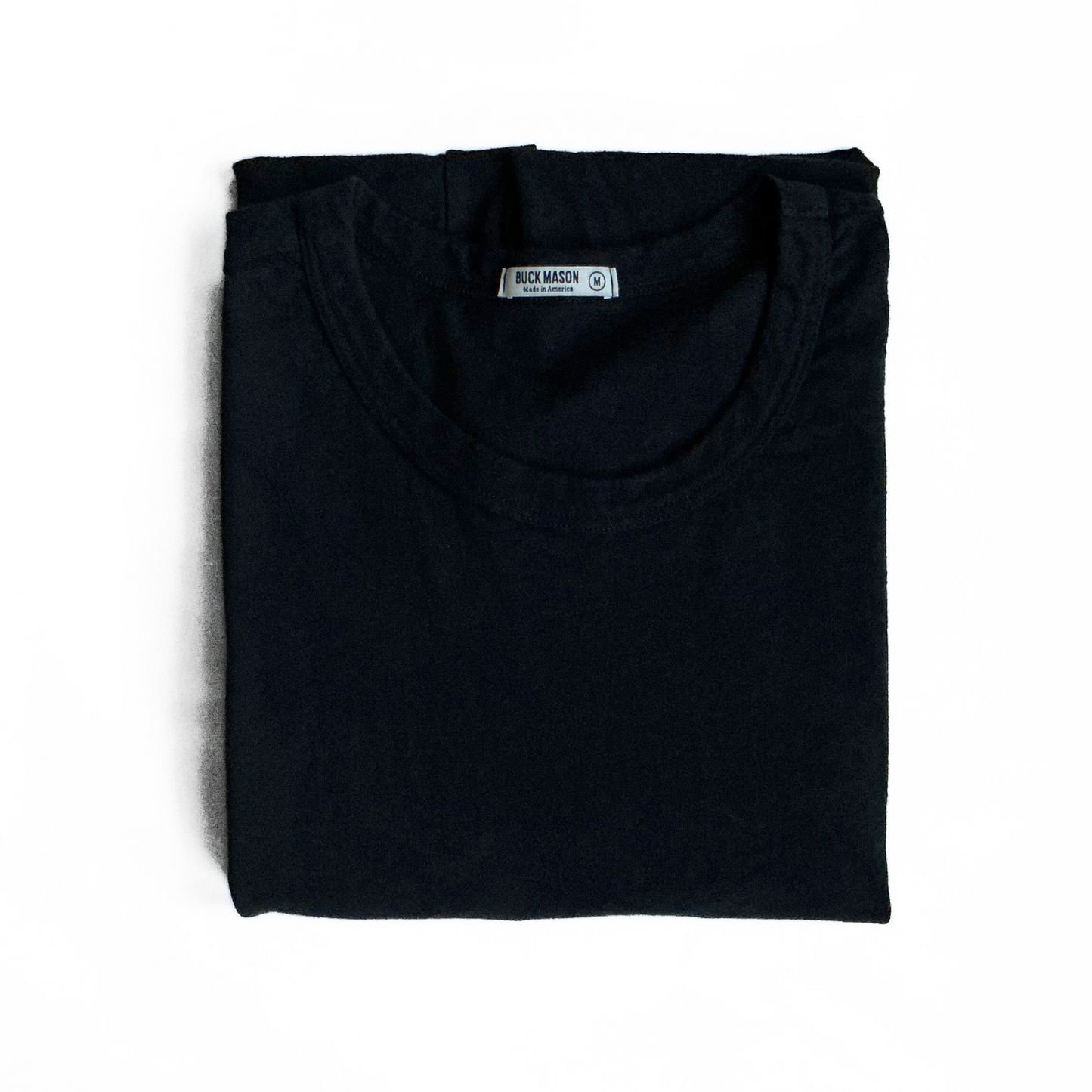 Buck Mason Curved Hem T-Shirt in Dark Navy