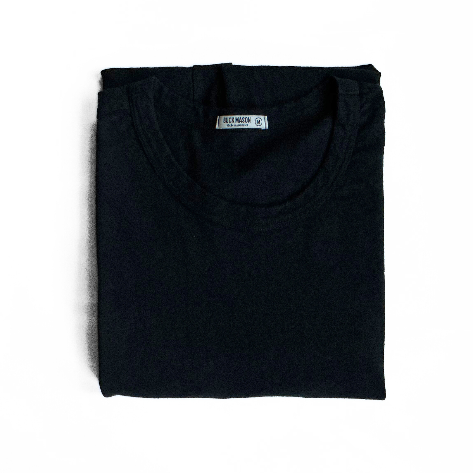 Buck Mason Curved Hem T-Shirt in Dark Navy