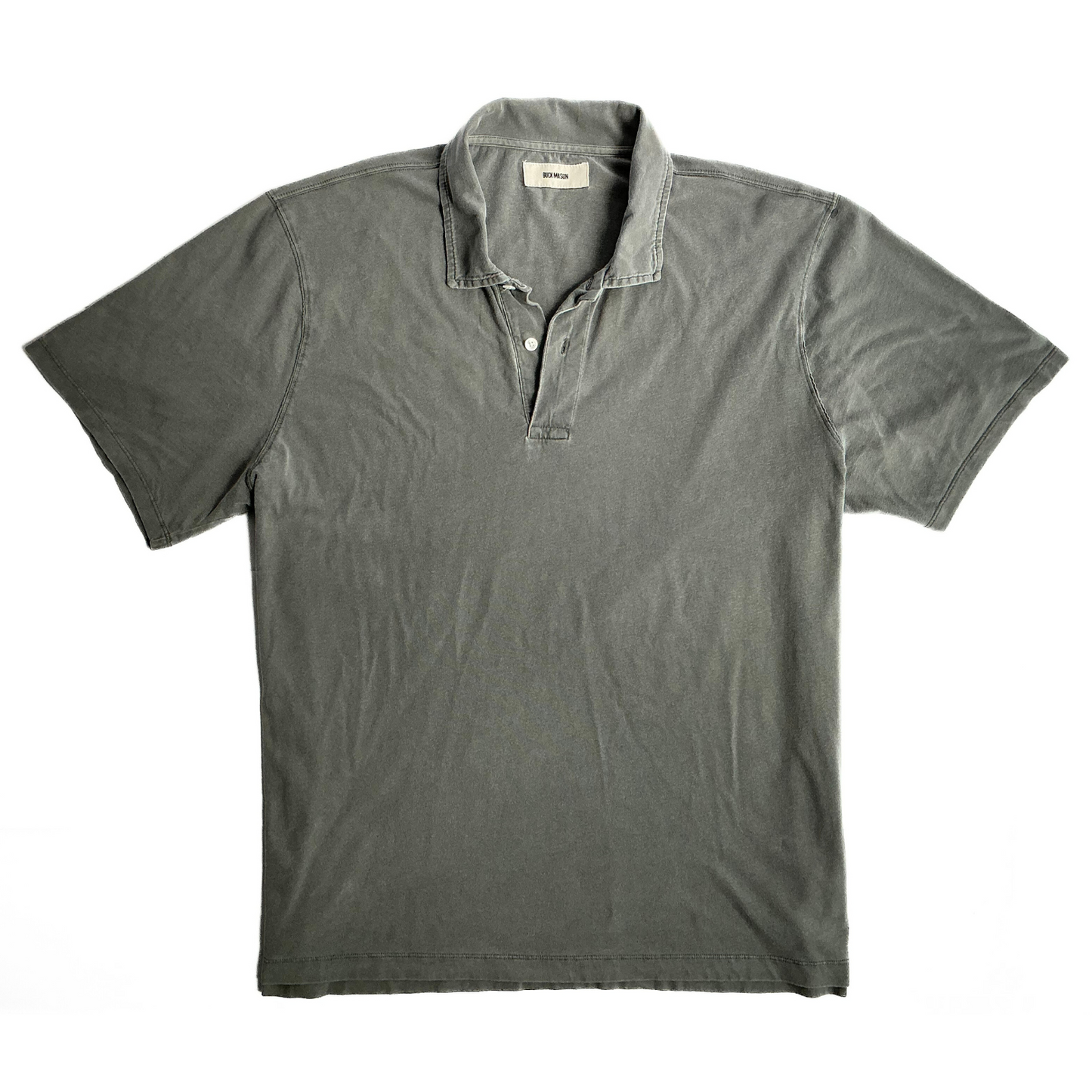Buck Mason Polo Shirt in Grey Wash