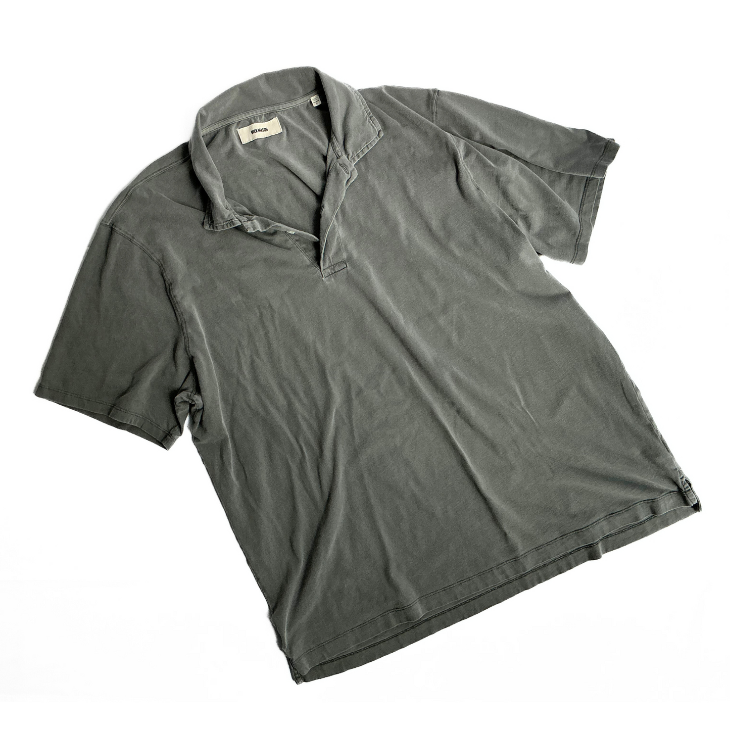 Buck Mason Polo Shirt in Grey Wash
