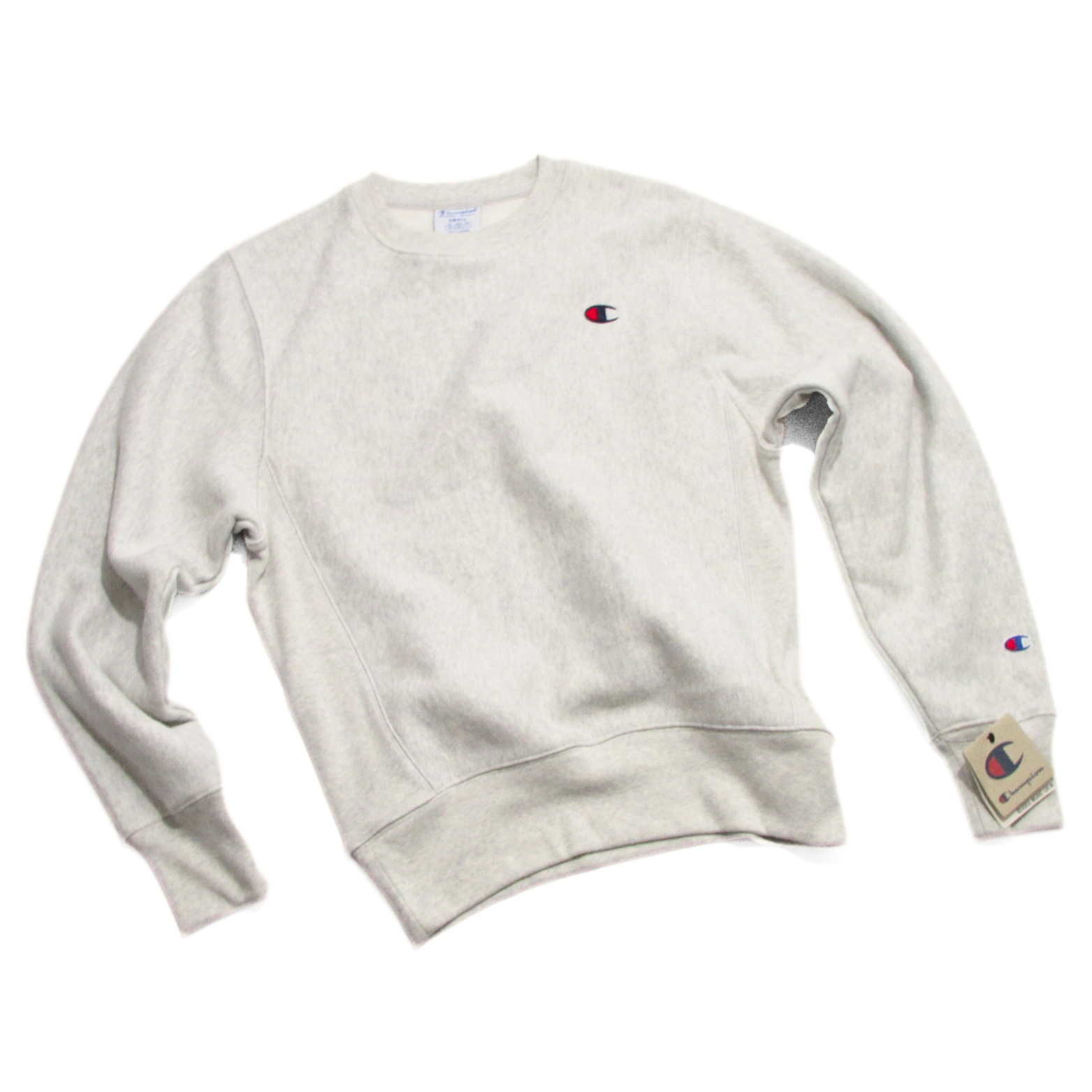 Champion Reverse Weave Heritage Pullover in Oat / Heather Grey