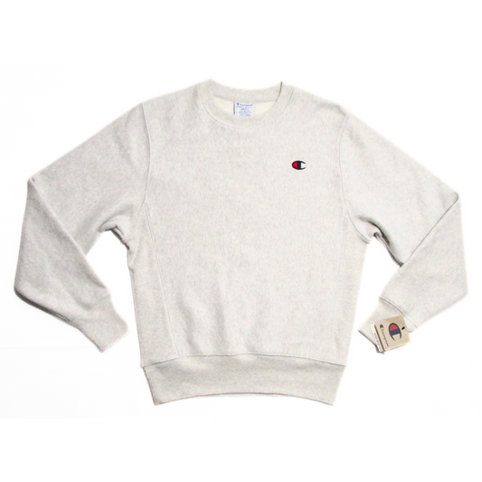 Champion Reverse Weave Heritage Pullover in Oat / Heather Grey