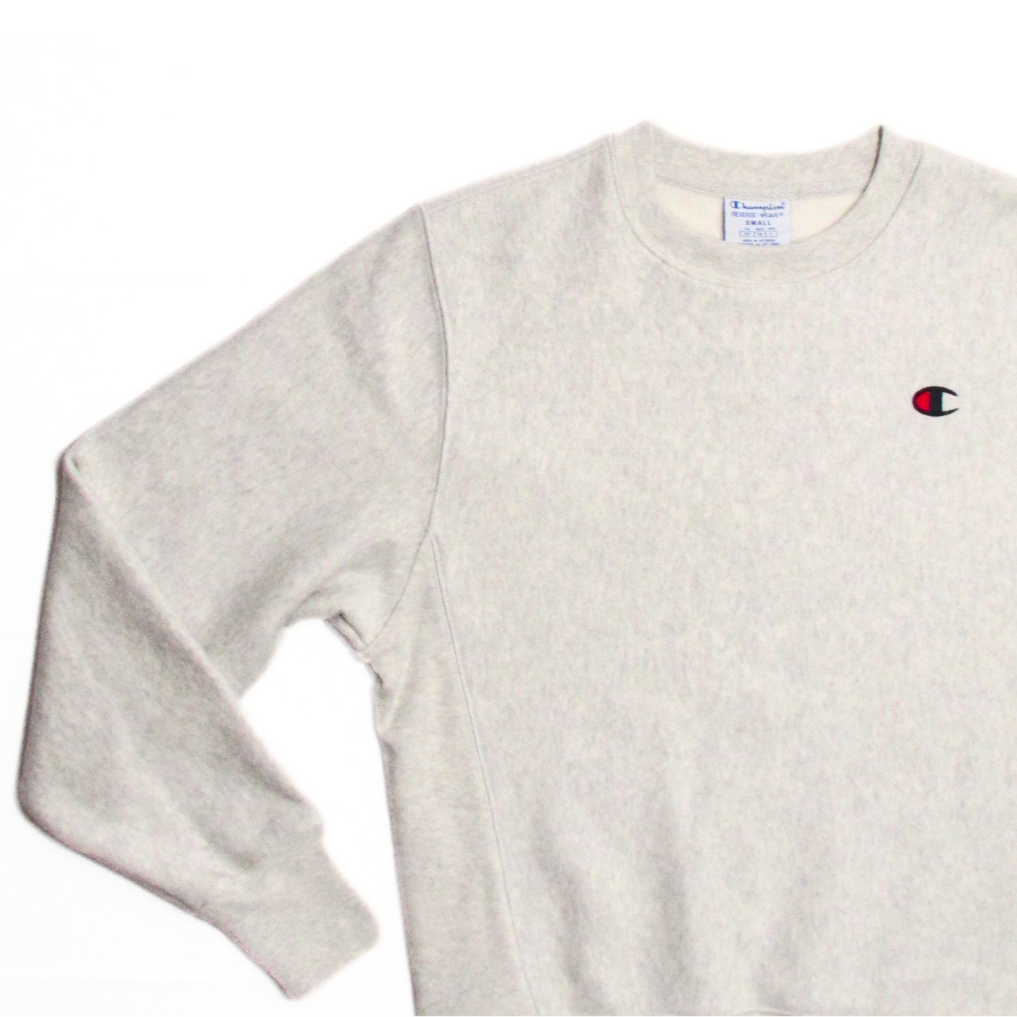 Champion Reverse Weave Heritage Pullover in Oat / Heather Grey