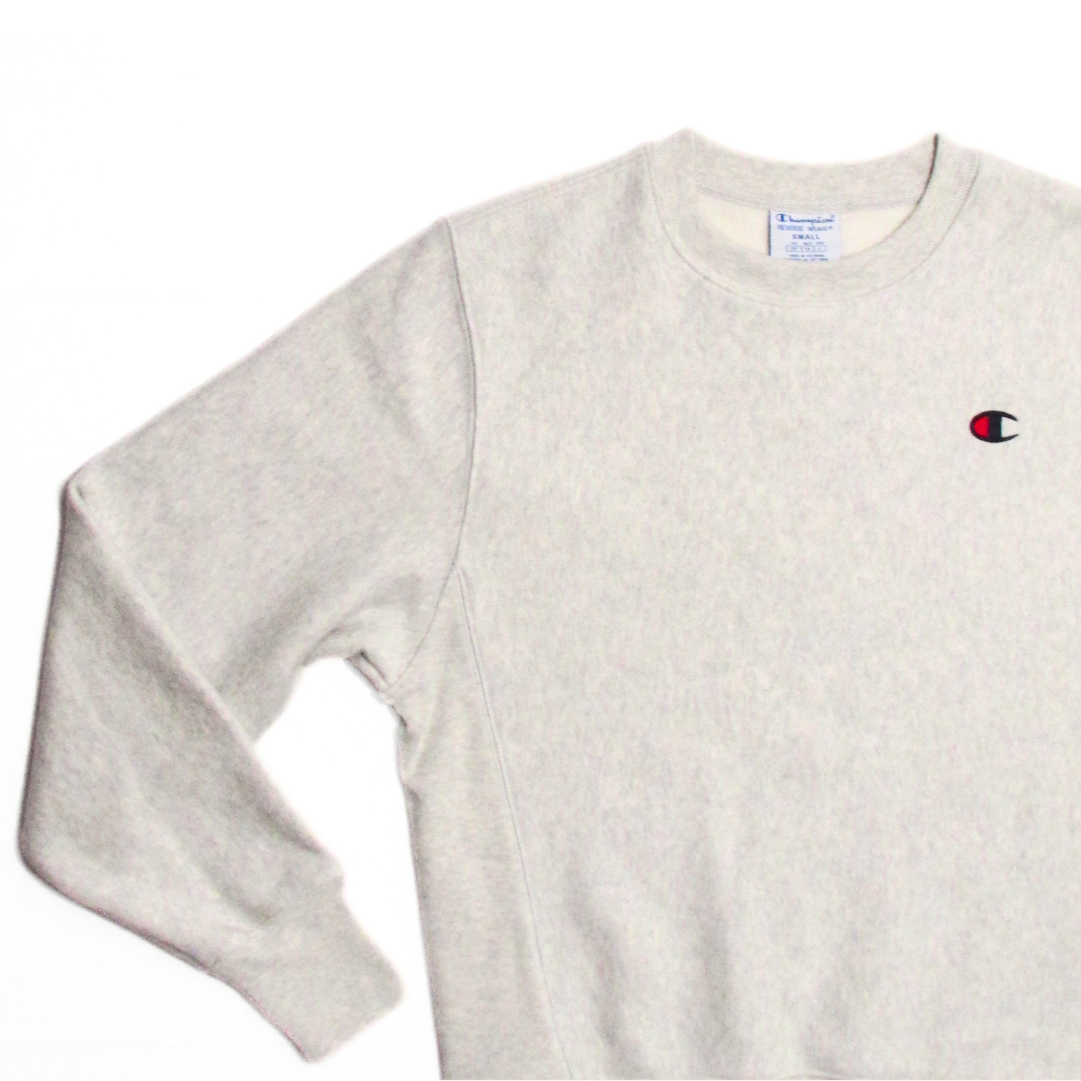 Champion Reverse Weave Heritage Pullover in Oat / Heather Grey