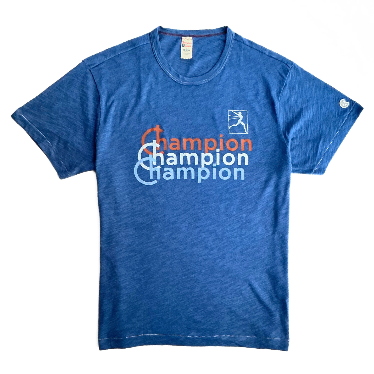 Rare Vintage Champion Todd Snyder Graphic T Shirt Blue