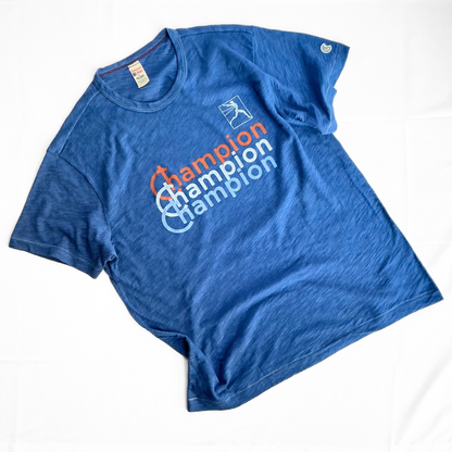 Rare Vintage Champion Todd Snyder Graphic T Shirt Blue