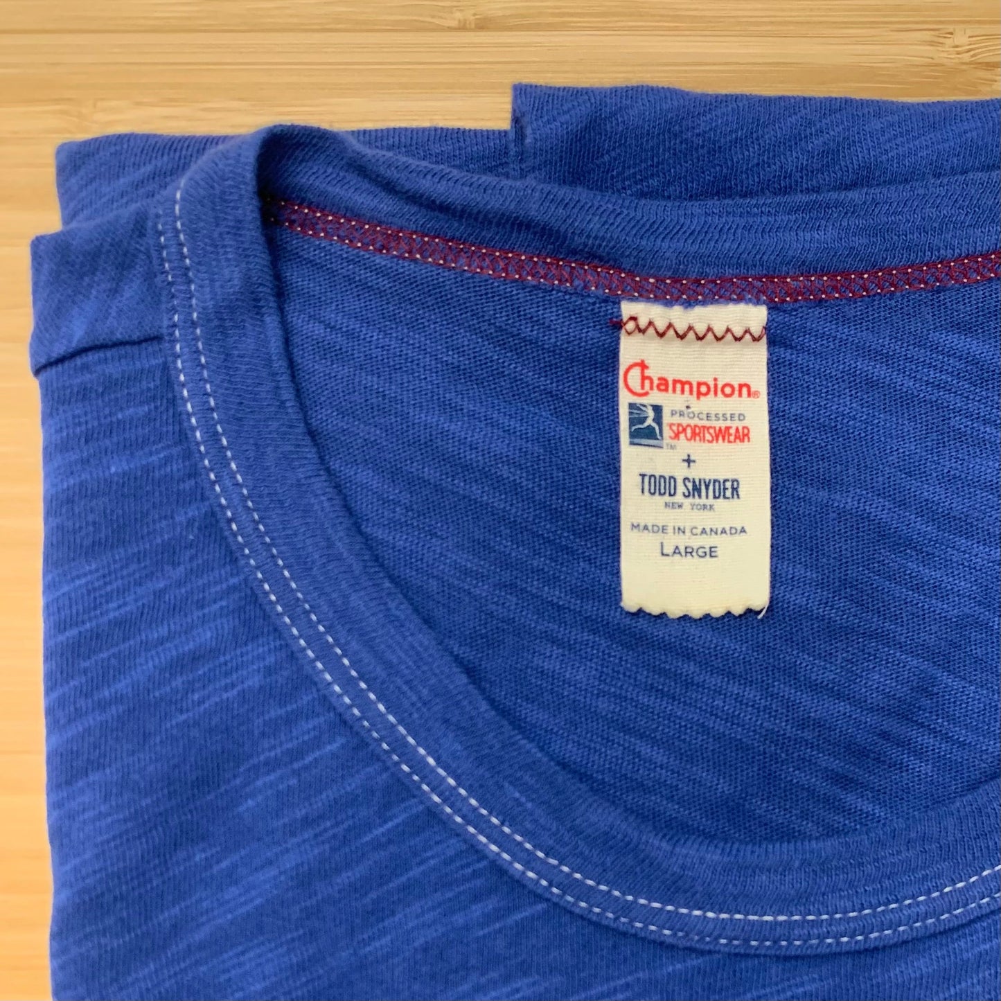 Vintage Rare Champion Todd Snyder T Shirt folded