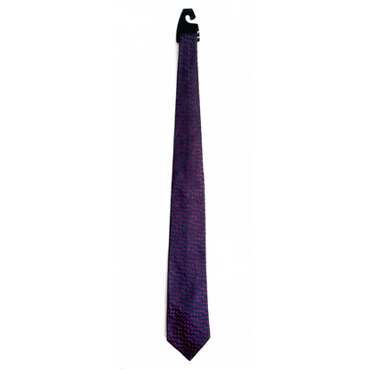 Charvet Place Vendôme Dotted Tie in Midnight Blue / Cherry Red