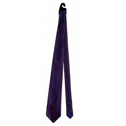 Charvet Place Vendôme Dotted Tie in Midnight Blue / Cherry Red
