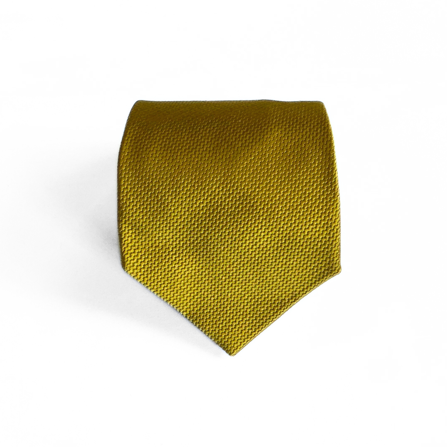 Charvet Place Vendôme Solid Tie in Yellow / Mustard Gold