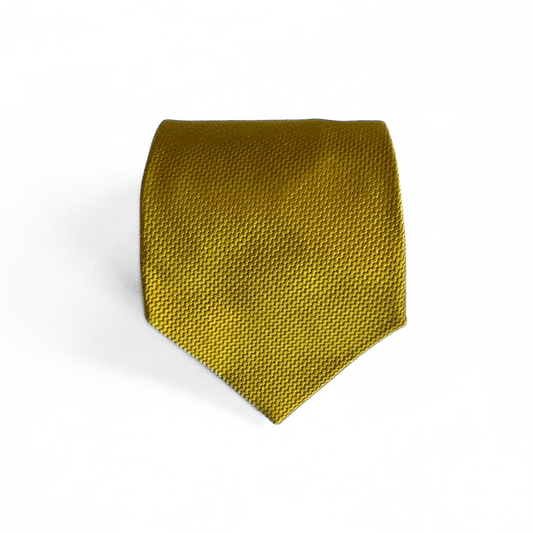 Charvet Place Vendôme Solid Tie in Yellow / Mustard Gold