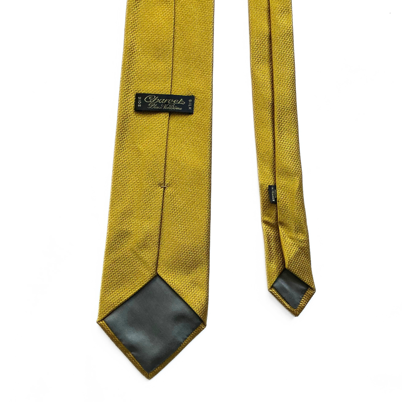 Charvet Place Vendôme Solid Tie in Yellow / Mustard Gold