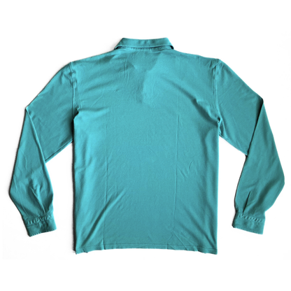 Crimson Paris Longsleeve Polo Shirt in Turqoise