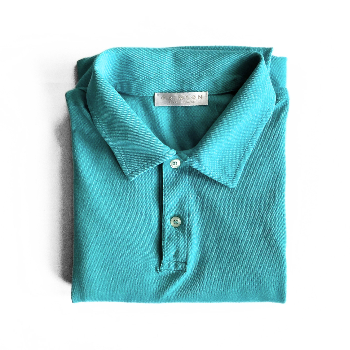 Crimson Paris Longsleeve Polo Shirt in Turqoise