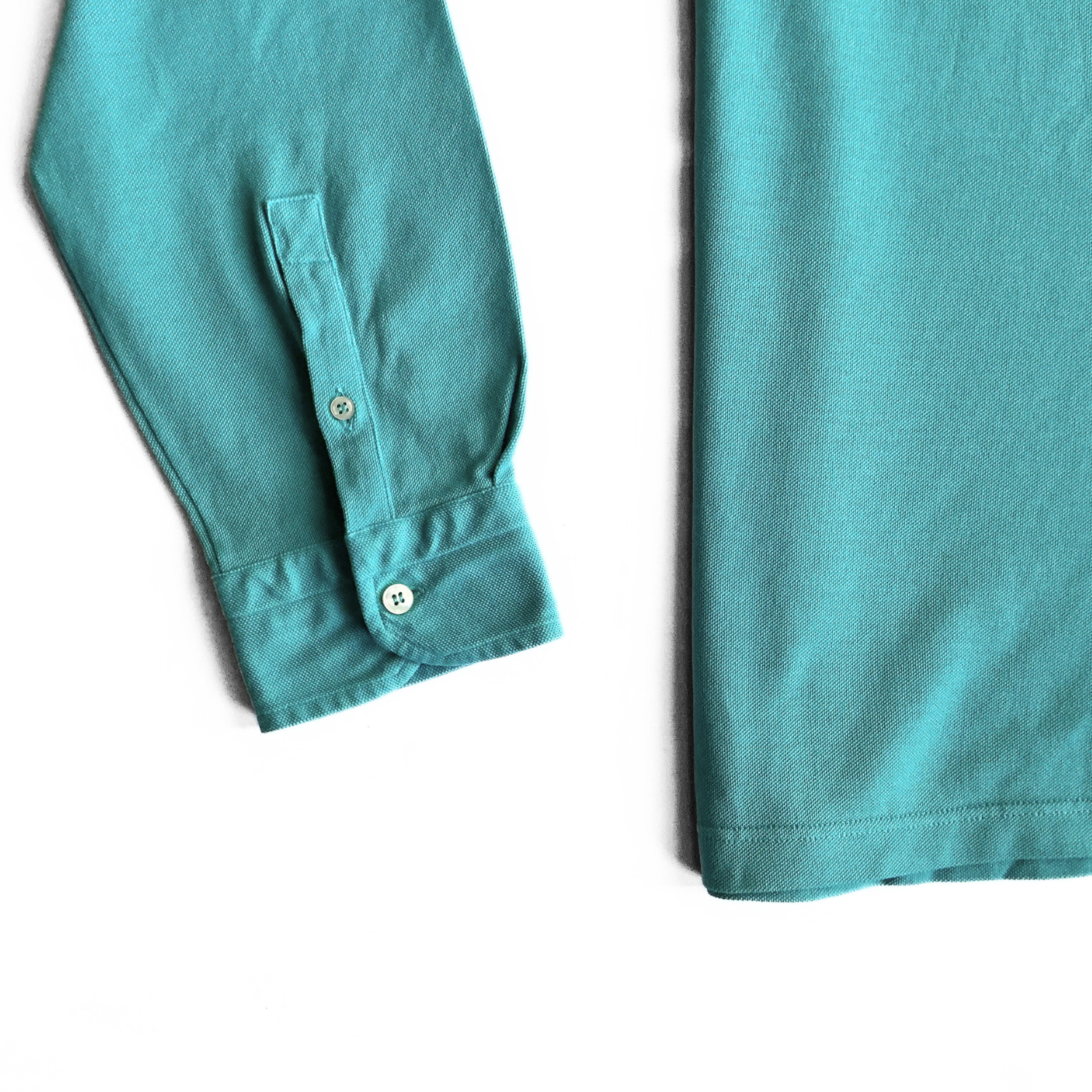 Crimson Paris Longsleeve Polo Shirt in Turqoise