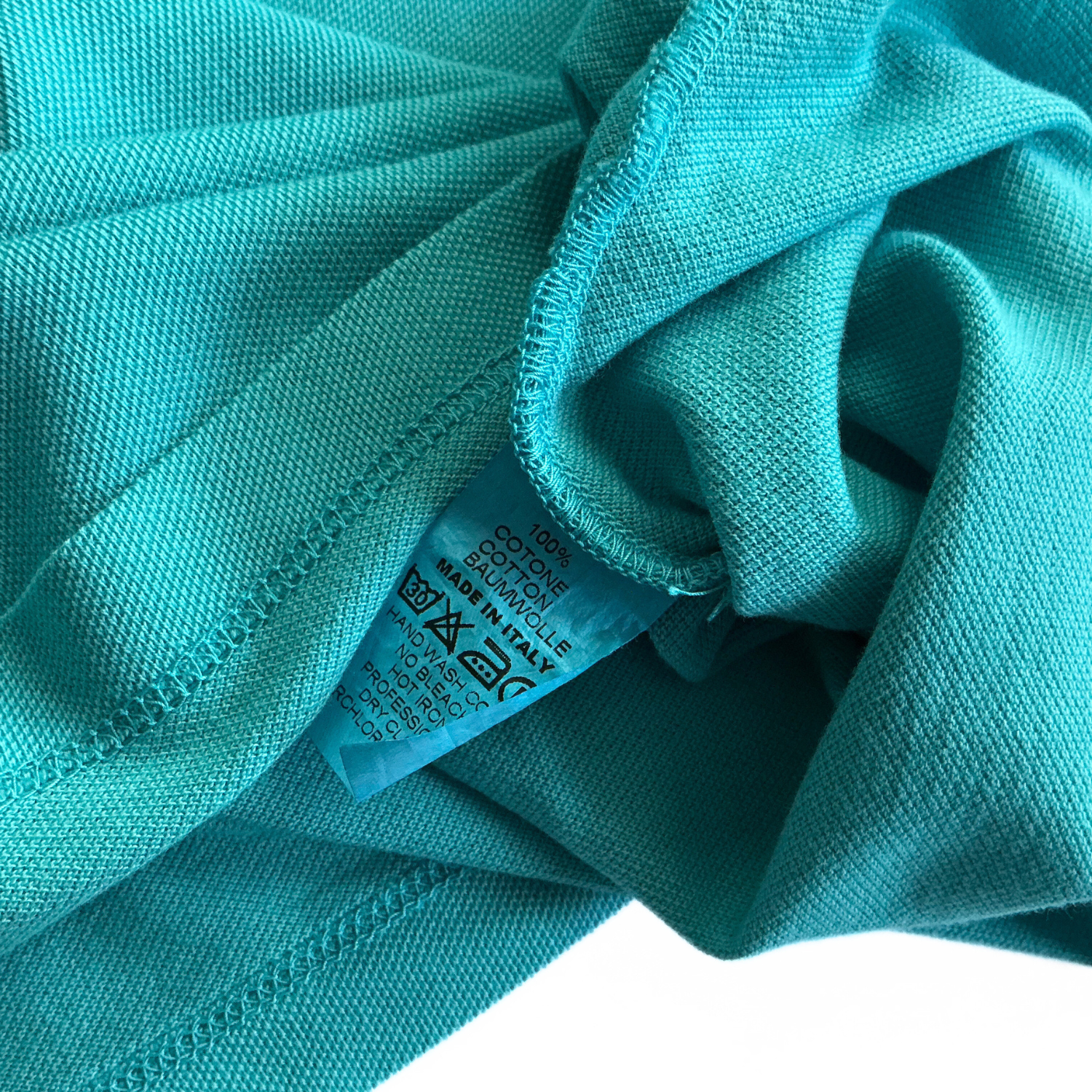 Crimson Paris Longsleeve Polo Shirt in Turqoise