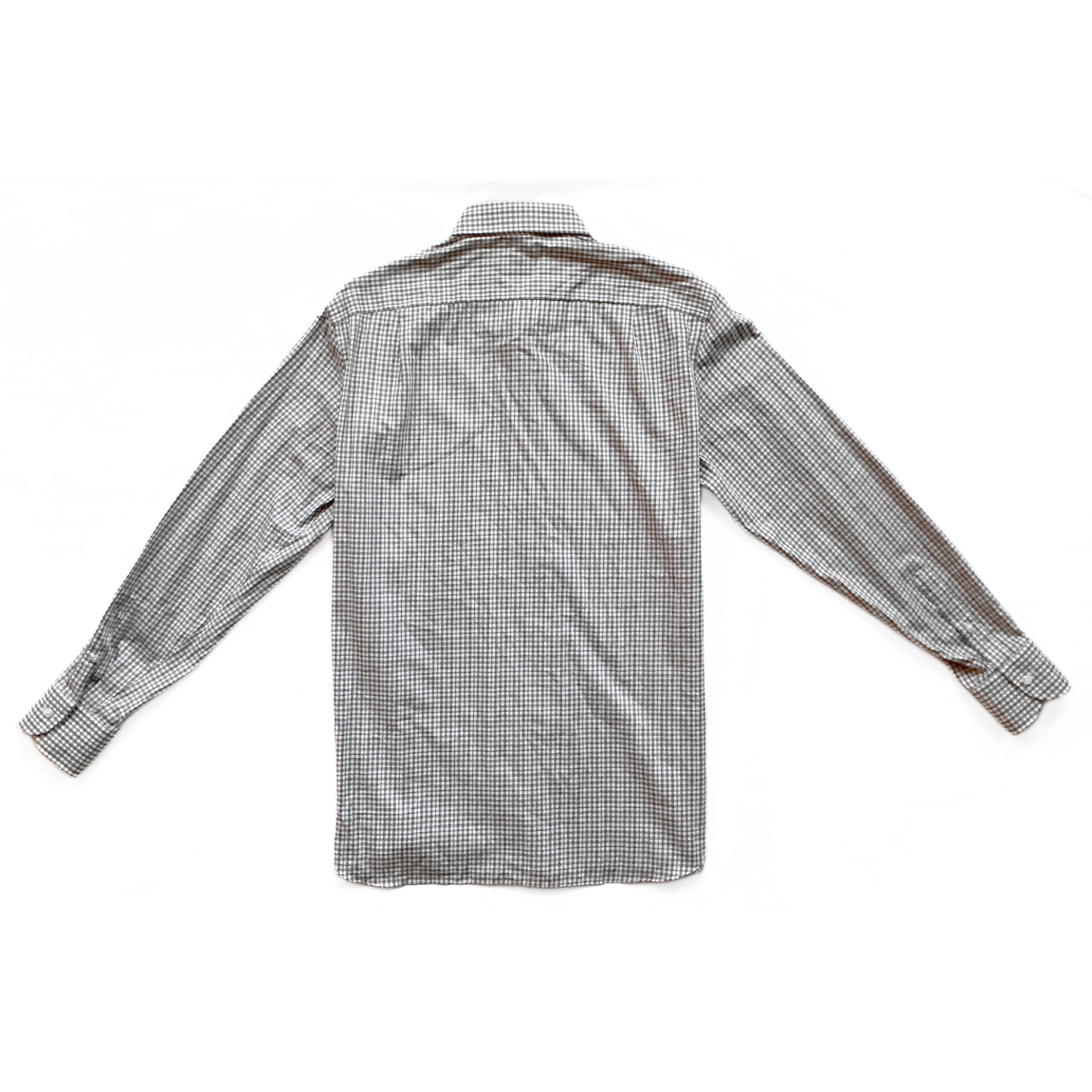 Ermenegildo Zegna Checkered Button Shirt in Brown / Blue / White