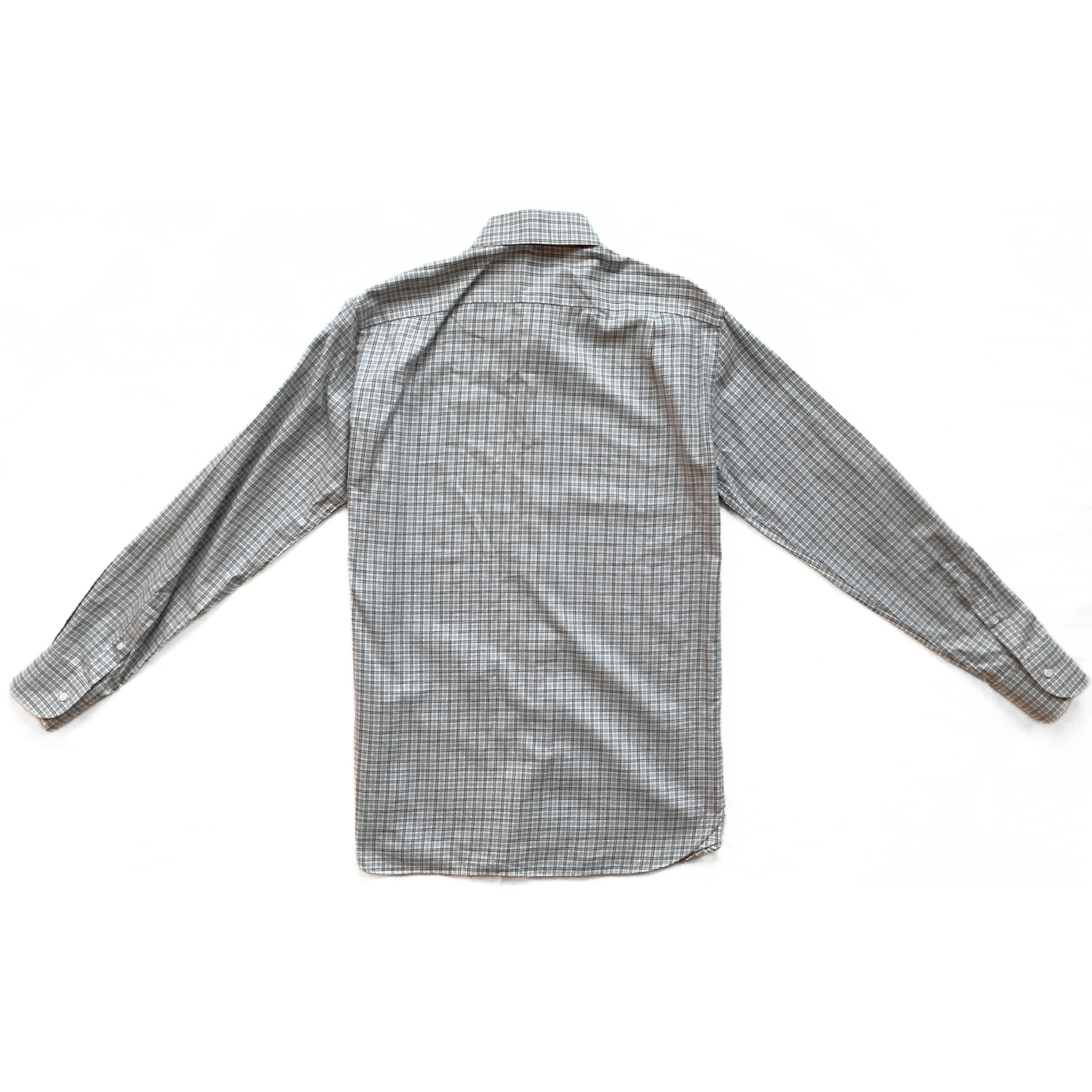 Ermenegildo Zegna Checkered Button Shirt in Blue / White / Brown