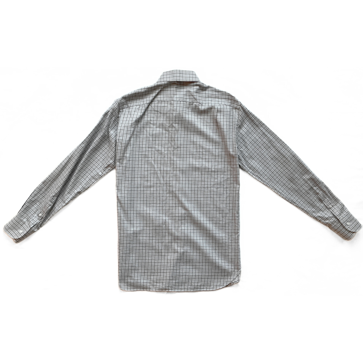 Ermenegildo Zegna Checkered Button Shirt in Blue / White / Brown