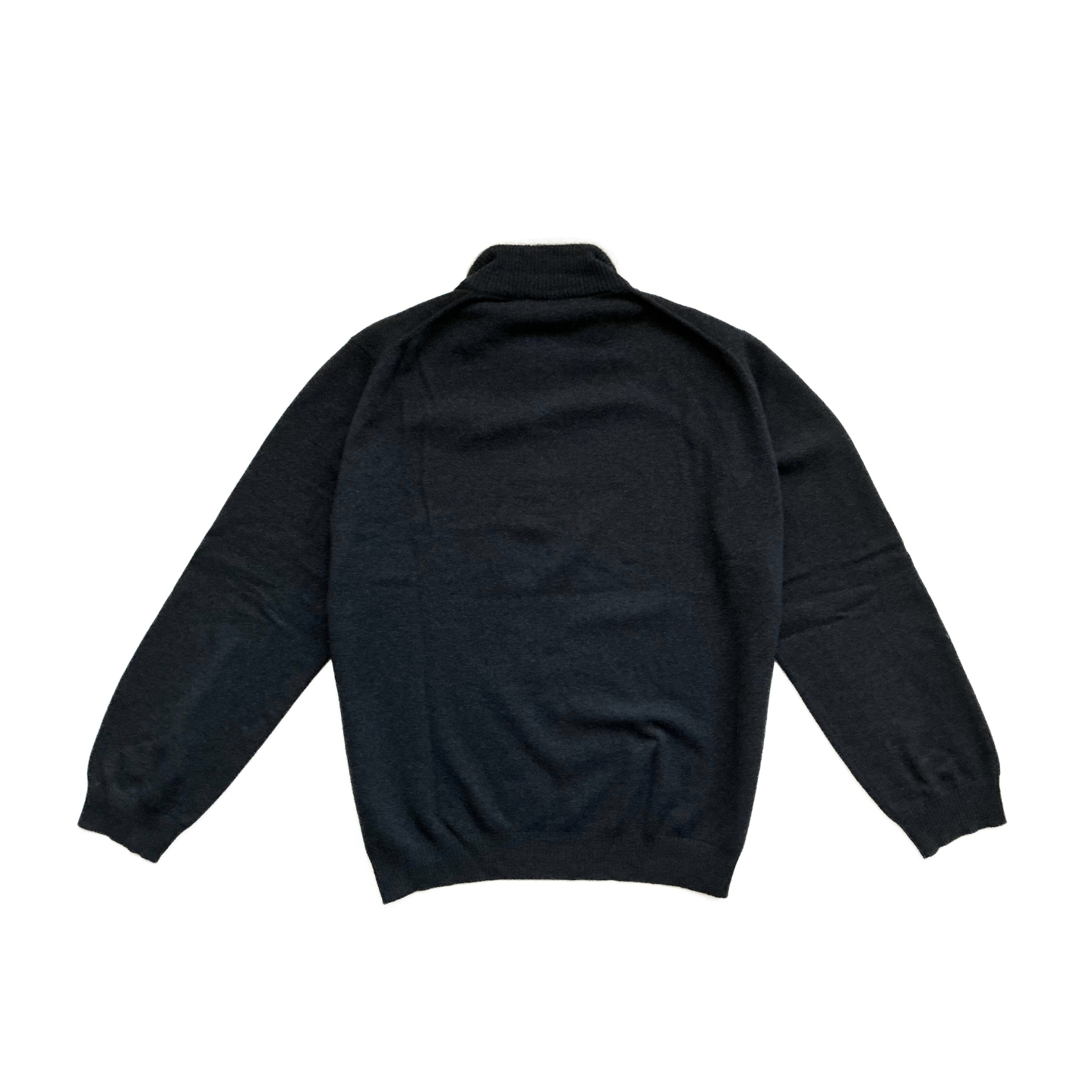 Ermenegildo Zegna Half Zip Cashmere Blend Sweater in Navy / Grey