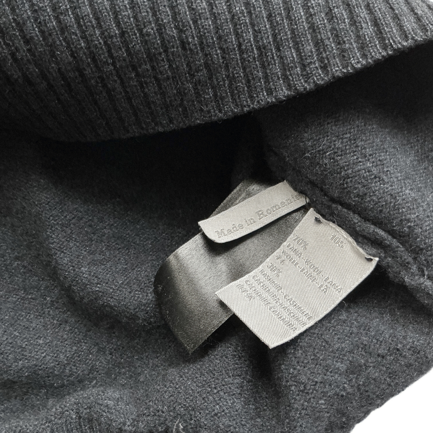 Ermenegildo Zegna Half Zip Cashmere Blend Sweater in Navy / Grey