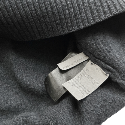 Ermenegildo Zegna Half Zip Cashmere Blend Sweater in Navy / Grey