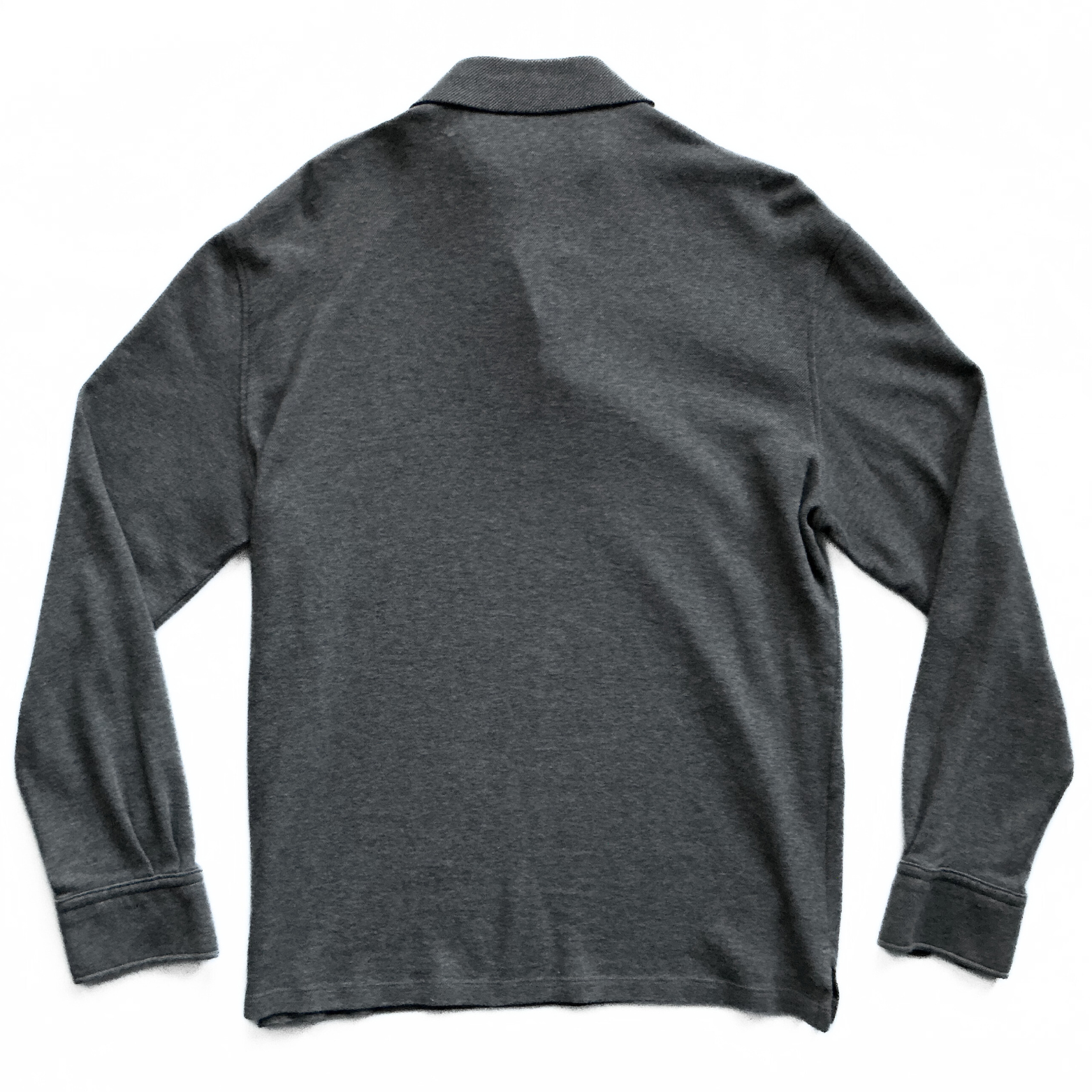 Ermenegildo Zegna Longsleeve Polo Shirt in Grey
